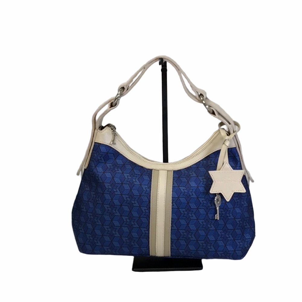 Louis Castel Women's Blue and Cream Bag